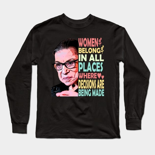 RBG - Rbg Quote - Vintage Long Sleeve T-Shirt by Redmart